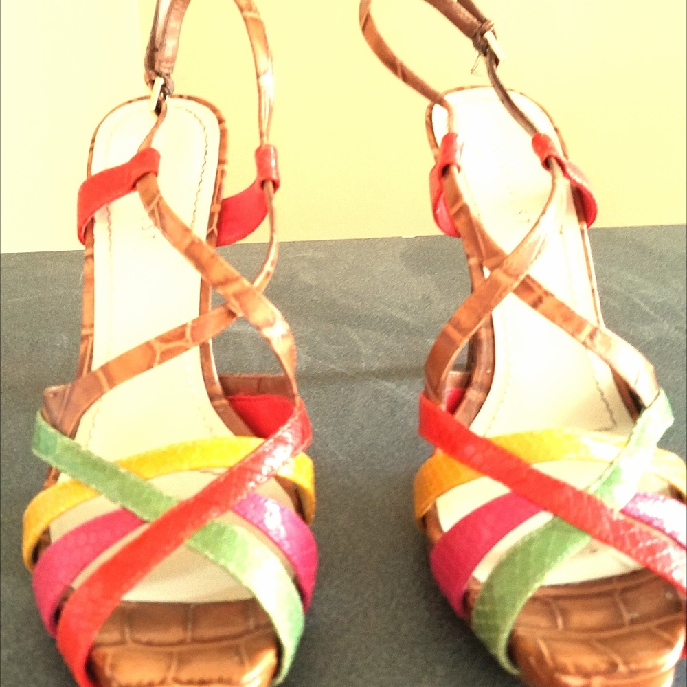 Nine West Multi Strap Heels Size 7.5